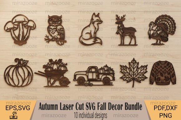 Autumn Laser Cut SVG Fall Decor Bundle