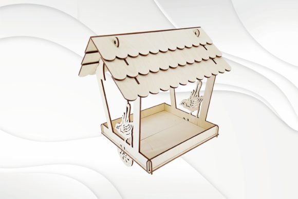 Beautiful Bird Feeders Vector Pattern for Laser Cut Projects