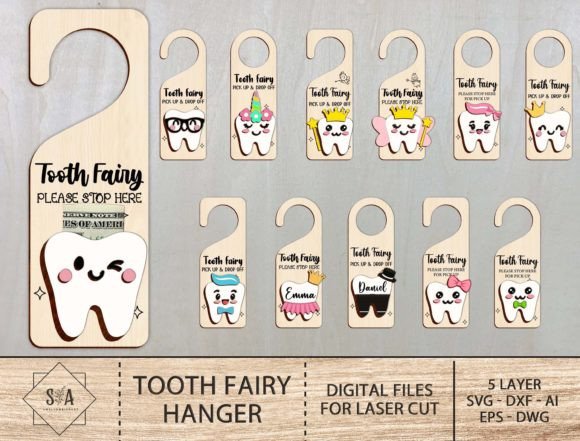 Charming Tooth Fairy Hanger Laser File
