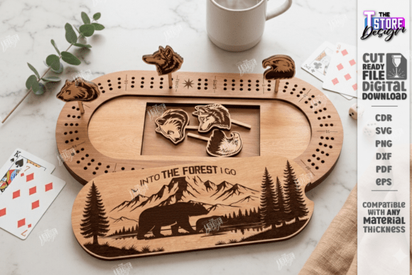 Create a Beautiful Nature-Themed Cribbage Board with This Laser Cut Design