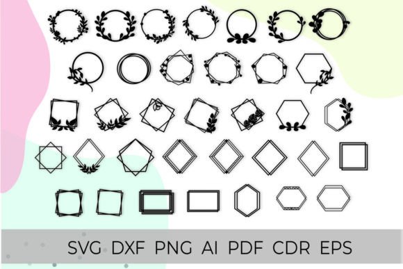 Create Beautiful Cake Toppers with 35 Frames Svg Bundle