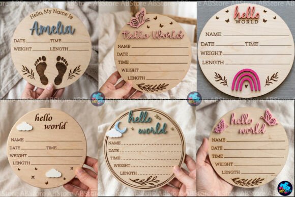 Create Charming Birth Announcement Sign SVG Designs