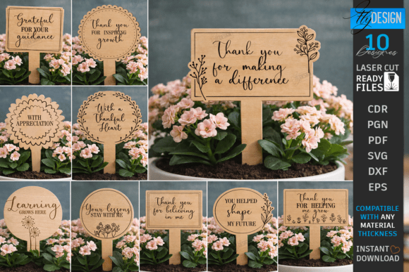 Creative Teacher Appreciation Plant Stakes Bundle Ideas