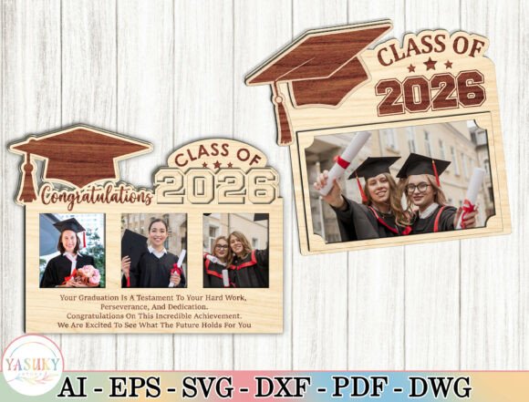 Elegant Graduation Photo Frame SVG Bundle