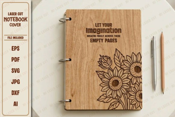 Elegant Laser-Cut Notebook Covers for Personalized Stationery