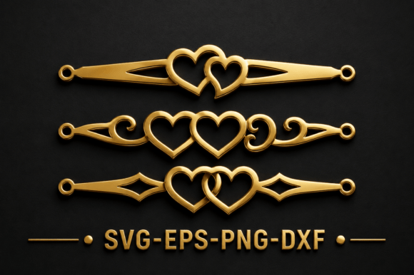Heart Bracelet Connector SVG Bundle
