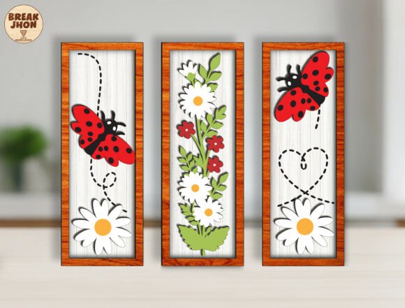 Ladybug Layered Laser Cut File SVG for Spring Crafts
