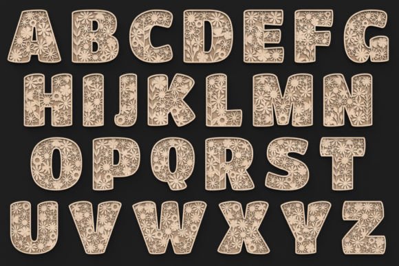 Laser Cut Floral Letters Svg Files: Elegant Design