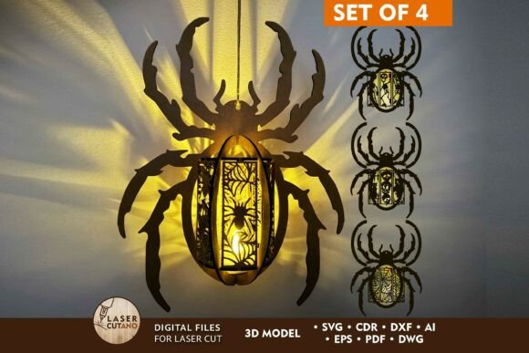 Light Up Your Spooky Nights with This Spider Lantern Set