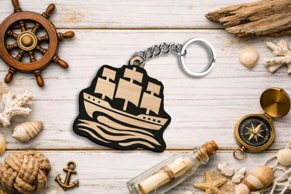 Ocean Ship Sea Keychain: A Perfect Summer SVG Gift