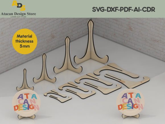 Plate Holder Stand: Laser Cut Frame Holder Design