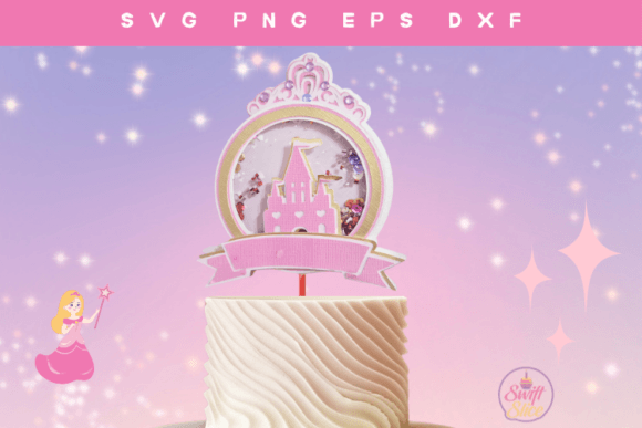 Princess Castle Cake Topper SVG for Magical Celebrations