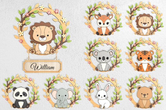 Safari Nursery Name Sign Bundle: Creative Design Files