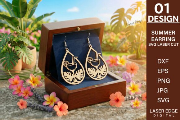 Summer Earrings Laser Cut SVG: Your Go-To for Handmade Jewelry